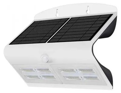 Immagine prodotto di V-TAC VT-767-7 lampada LED 7W pannello solare esterno IP65 + sensore PIR colore bianco - SKU 8278