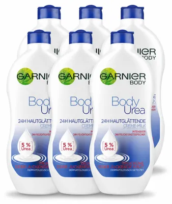 Imagen del producto de 6 x Loción corporal suavizante con urea de Garnier, con manteca de karité, 400 ml - Paquete ahorro - 6 unidades