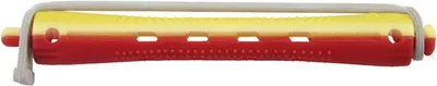 Produktbild von Comair Kaltwellwickler, 2-farbig, 12er-Packung, 9 mm, rund, Länge 91 mm, gelb/rot