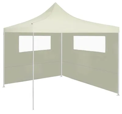 Produktbild von vidaXL Pavillon-Seitenwand mit Fenstern 6x2 m Creme