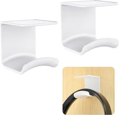 Produktbild von FastShopping - Kopfhörerhalter Anhänger - Selbstklebender Kopfhörerhaken für Wand oder Unter Büro - Starker 3M Kleber - Universal Kopfhörerhalter für G
