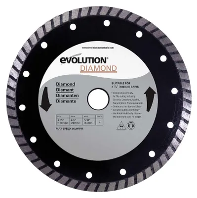 Produktbild von EVOLUTION Sägeblatt 185mm (7-14") Diamantscheibe