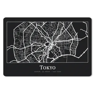 Produktbild von MuchoWow® Schreibtischunterlage Karte - Tokio - Stadtplan - Karte 60x40 cm - XXL Mauspad - Großes Mauspad