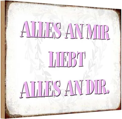 Produktbild von vianmo Holzschild 20x30 cm alles an mir liebt alles an dir