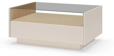 Zdjęcie produktu dla FURNLUX Stolik kawowy Hiro A, kolor beżowy, 96 cm / Kolor główny: beżowy / Wymiary: 96 x 44 x 68 cm