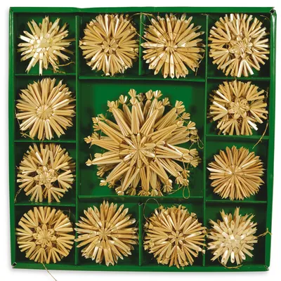 Produktbild von Strohsterne Sortiment 6-11 cm 50 stk