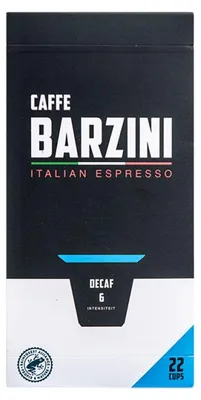 Produktbild von Entkoffeinierte Kaffeekapseln geeignet für Nespresso® Caffe Barzini Decaf, 22 Stk.
