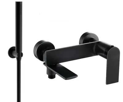 Zdjęcie produktu dla Mexen Zero R70 bateria wannowa z zestawem prysznicowym, czarna - 7113R70-70