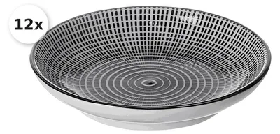 Immagine prodotto di Ciotola 10cm piatta set di 12 strisce Takeo