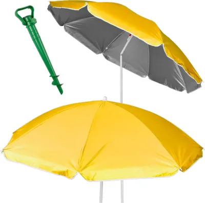 Zdjęcie produktu dla Parasol plażowy duży z ochroną UV żółty