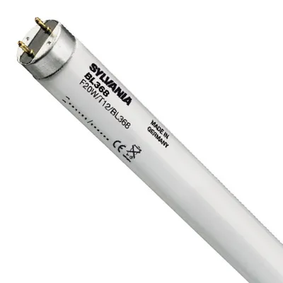A Sylvania fluorescent tube light bulb, likely for an insect trap, shown against a white background.