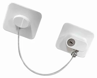 Image de Serrures de sécurité pour enfants : verrouillage de réfrigérateur à l'épreuve des bébés. Verrou de sécurité à adhésif puissant avec clés, pour réfrigérateurs, armoires et tiroirs
