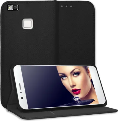 Produktbild von Bookstyle Schutzhülle Klapphülle Schutztasche Etui Cover für Huawei P9 lite , G9 Lite (5.2'') - Schwarz