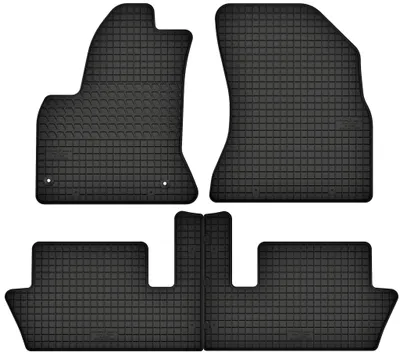 Produktbild von Gummimatten passend für Citroen C4 Picasso I (2006-2013)  Gummi Fußmatten Satz Schwarz + Stopper