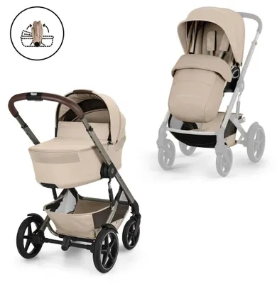 Produktbild von cybex Kinderwagen TALOS S LUX TPE incl. Babywanne faltbar Almond Beige | beige