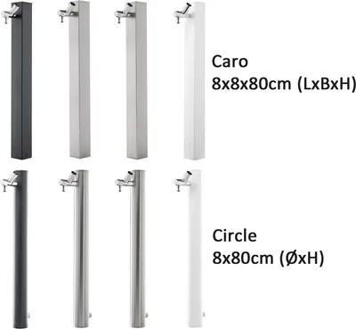Immagine prodotto di Erogatore d'acqua Cultt Puro Caro/Colonna d'acqua da giardino in acciaio inox, colore:bianco, selezione:Puro Caro