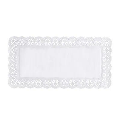 Produktbild von Papstar Spitzenpapiere eckig 40 cm x 20 cm weiß, 25 x 6 Stück