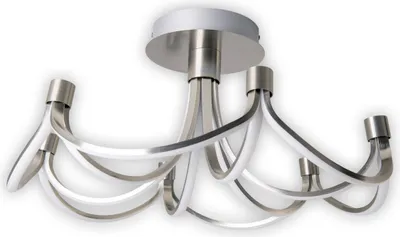Produktbild von Näve Leuchten LED Deckenleuchte "FESTOS" Ø: 60cm LED Deckenleuchte "FESTOS" Ø: 60cm Deckenleuchten - LED Deckenleuchte "FESTOS" Ø: 60cm, Deckenlampe im Design Style, aus Metall in nickelmatt, 30 cm hoch, Ø 60 cm, inkl. LED – dimmbar