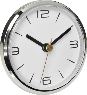 Analoge Insteekklok, weiß, 90x90x36 mm, mit 2 Zifferblättern