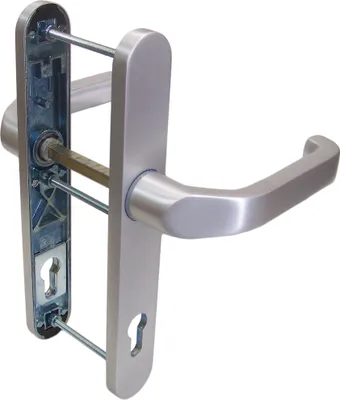Produktbild von Schmalrahmen Türbeschlag SRG 1600 PZ 92mm Dr/Dr Alu F1 Türklinke Türgriffe