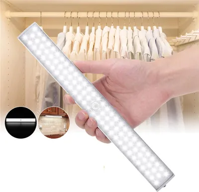 Imagen del producto de Luz LED inalámbrica recargable con sensor de movimiento PIR, ideal para armarios y debajo de muebles