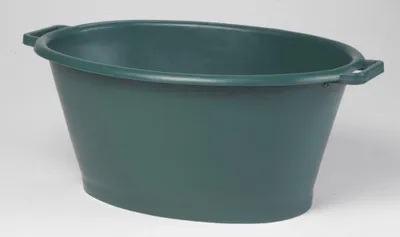 Image de Baquet Ovale 50l Vert Grande Capacité, Forme Ovale Pratique - Eda