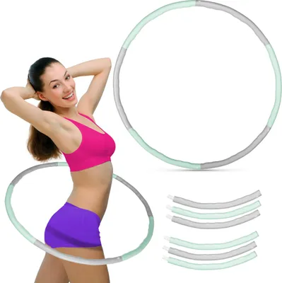 Image de Gymtek® Hula Hoop Cerceau pliable - 100cm de diamètre - pour adultes & enfants - pour maigrir & perdre du ventre - Fitness, Pilates, Gymnastique, Home Gym