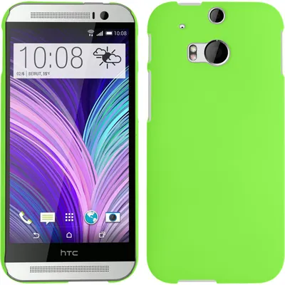 Zdjęcie produktu dla Etui PhoneNatic kompatybilne z HTC One M8 - gumowane etui typu Hard-case Cover w kolorze zielonym