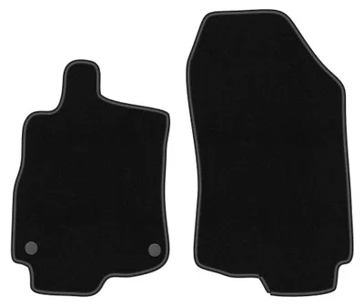 Produktbild von Velours-Fußmatten Vorne für Renault Megane III 2008-2015 (Cabrio) – 2-tlg, Schwarz, passgenau – Wielganizator BASIC