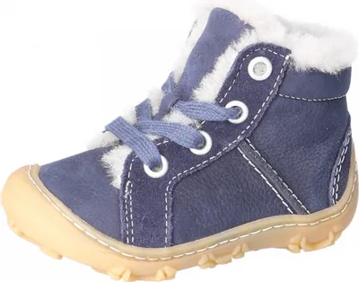 Produktbild von RICOSTA Hohe Boots ELIA von PEPINO für kleine Abenteurer Winterschuhe Schnürer Lammfellfutter Jungen Mädchen uni see blau Größe 26
