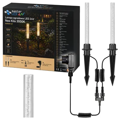 Produktbild von MasterLED LED Erdspießleuchte 24V Neo Kilo 3000K IP54, 2er Set mit Netzteil