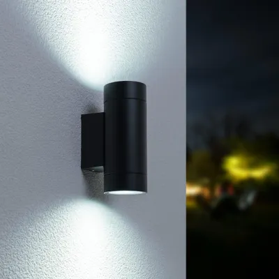Image de HOFTRONIC - Applique murale LED 8W 6500K IP65 Noir GU10 Dimmable