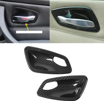 Productafbeelding van 2 stuks interieurdeurknop-afwerking, carbonfiber-stijl, vervanging voor de 3-serie E90 (2005-2012)