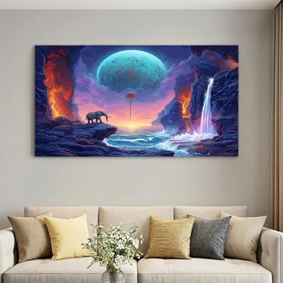 Produktbild von Wanddekoration aus Leinwand mit fantasievollen Motiven