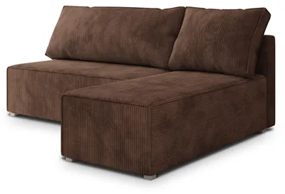Produktbild von Masseno Ecksofa BRISO P mit Schlaffunktion L-Form, Sofa mit Bettkasten, Wohnzimmersofa, Couch, Soffa, Bettsofa, Couchgarnitur- Braun, POSO 06