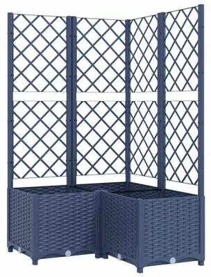 Zdjęcie produktu dla vidaXL Sadzarka z kratką niebiesko-szara 80x80x136 cm PP