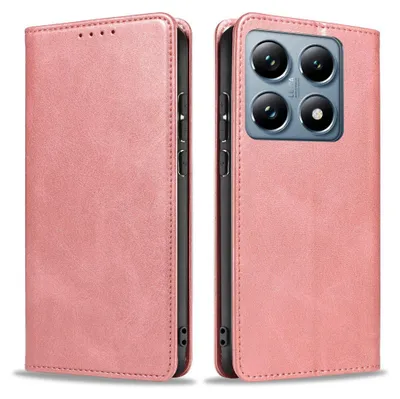 Produktbild von Handyhülle für Xiaomi 14T Pro Kunstleder Flip Cover Hülle Klapphülle Case Kartenfach Farbe: Rosa