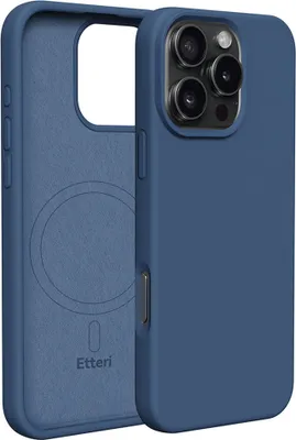 Immagine prodotto di Etteri silicone mag cover per iPhone 16 Pro 6.3" custodia per cellulare blu scuro