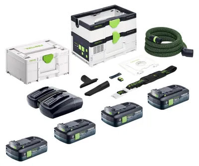 Produktbild von Festool CTLC SYS I-Basic Akku Absaugmobil 36 V ( 2x 18 V ) Staubklasse L + 4x Akku 4,0 Ah + Doppelladegerät + Systainer
