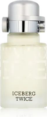 A product shot of a bottle of Iceberg Twice perfume.