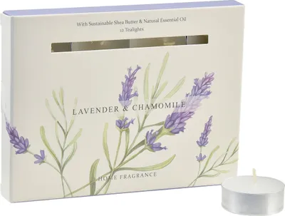 Produktbild von Duftende Teelichter Lavendel Kamille Aroma Deko für Zuhause, 12 Stück