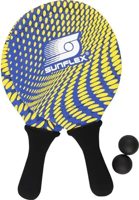 Produktbild von Sunflex Neopren Beachball Set Splash blau | Tennisspiel Funsport Wasserspiel Schläger