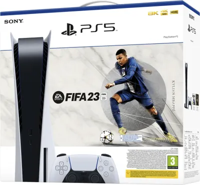 Produktbild von Sony PlayStation 5 Disc Edition 825 GB & FIFA 23 [PEGI] - Spielekonsole - weiß