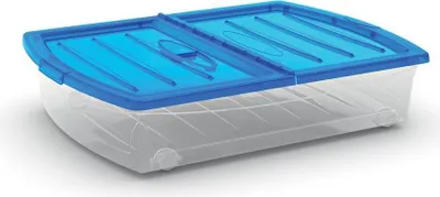 Immagine prodotto di Scatola di plastica KIS Spinning Box XL blu-traslucido/trasparente 56 L