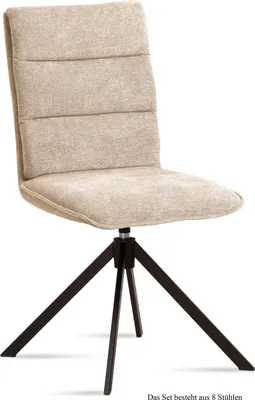 Produktbild von Esszimmerstuhl drehbar (8er-Set) Dekava 47x92x60 Schwarz/Natur