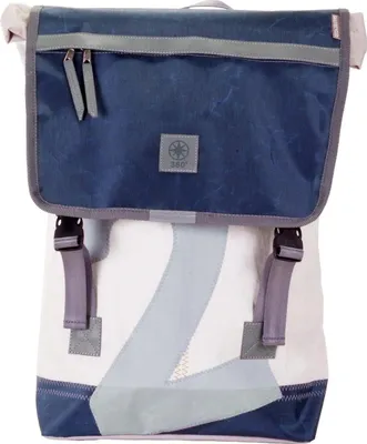 Produktbild von Rucksack Landgang groß, Segel Weiss Blau Recycling - Segeltuch