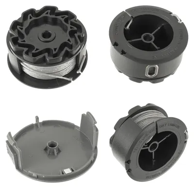 Produktbild von Trimmerfadenspulen (3 Stück) mit Trimmerkappe, kompatibel mit BOSCH UniversalGrassCut 18, 18-26 und 18-260