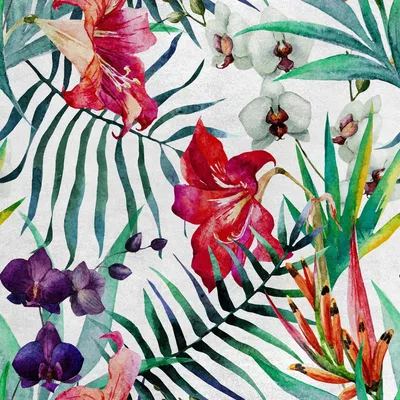 Image de Royal Velvet Tissu Polyester A coudre - motif tropical