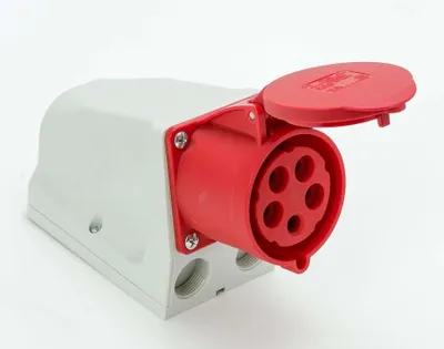 Image de Prise de courant fixe traversante 32A 3P+Z+N 400V IP44