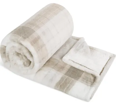 Obrázek produktu pro Deka micro jednolůžko 150x200 cm přírodní kostka